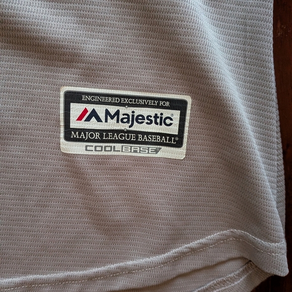 Majestic Gray Jersey with Blue Script - Picture 3 of 7